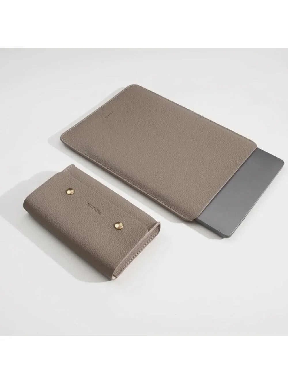 Stylish PU Leather Padded Laptop Sleeve for 16